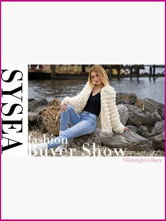 Faux Fur Cardigan Open Front Shaggy Jacket Coat Vintage Style - Picture 7 of 7